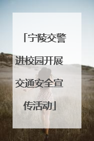 宁陵交警进校园开展交通安全宣传活动