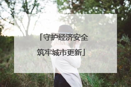 守护经济安全 筑牢城市更新