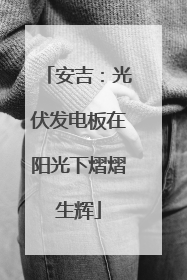 安吉：光伏发电板在阳光下熠熠生辉