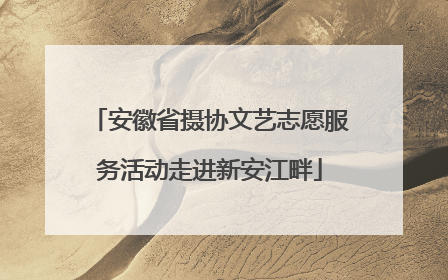 安徽省摄协文艺志愿服务活动走进新安江畔
