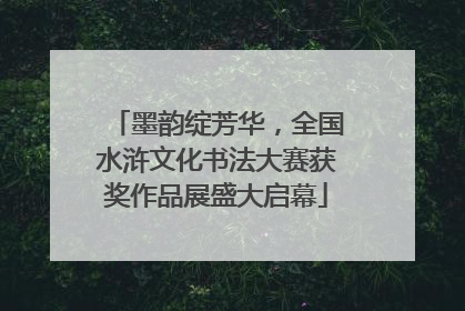 墨韵绽芳华，全国水浒文化书法大赛获奖作品展盛大启幕