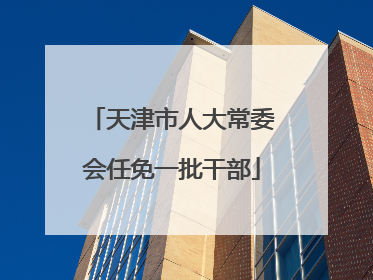 天津市人大常委会任免一批干部