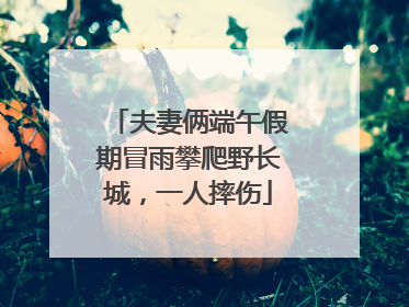 夫妻俩端午假期冒雨攀爬野长城，一人摔伤