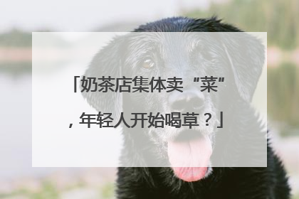 奶茶店集体卖“菜”，年轻人开始喝草？