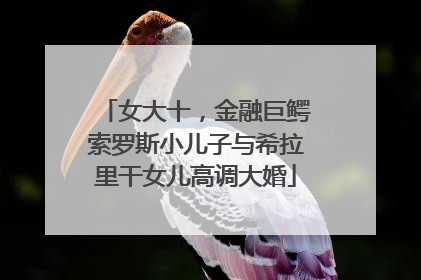 女大十，金融巨鳄索罗斯小儿子与希拉里干女儿高调大婚