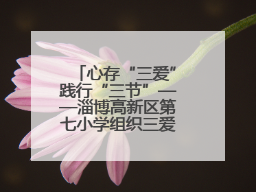 心存“三爱”践行“三节”——淄博高新区第七小学组织三爱三节主题活动