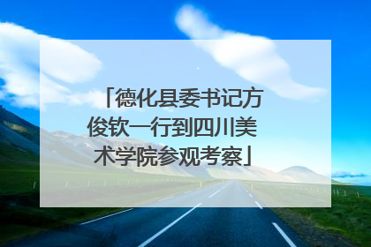 德化县委书记方俊钦一行到四川美术学院参观考察