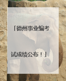 德州事业编考试成绩公布！