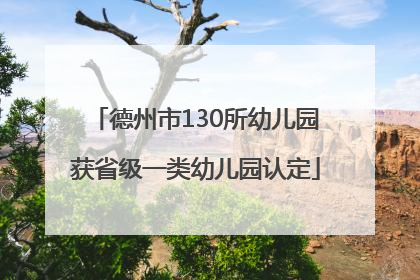 德州市130所幼儿园获省级一类幼儿园认定