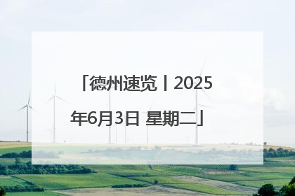 德州速览丨2025年6月3日 星期二