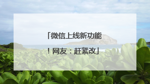 微信上线新功能！网友：赶紧改