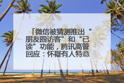 微信被猜测推出“朋友圈访客”和“已读”功能，腾讯高管回应：怀疑有人特意反复翻炒流量