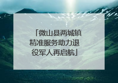 微山县两城镇精准服务助力退役军人再启航