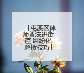 屯溪区律师普法进街道 纠纷化解授技巧