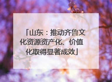 山东：推动齐鲁文化资源资产化、价值化取得显著成效