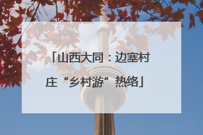 山西大同：边塞村庄“乡村游”热络