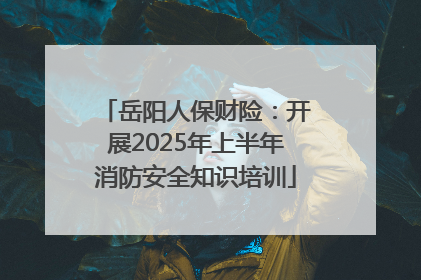 岳阳人保财险：开展2025年上半年消防安全知识培训