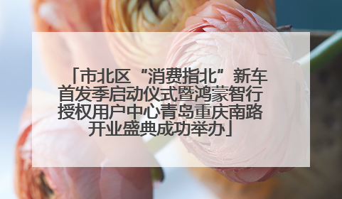 市北区“消费指北”新车首发季启动仪式暨鸿蒙智行授权用户中心青岛重庆南路开业盛典成功举办