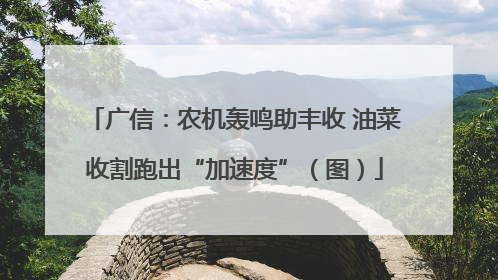 广信：农机轰鸣助丰收 油菜收割跑出“加速度”（图）