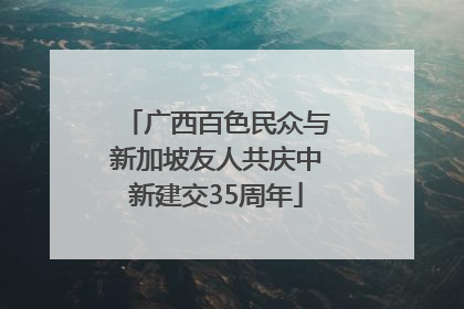 广西百色民众与新加坡友人共庆中新建交35周年