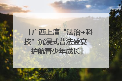 广西上演“法治+科技”沉浸式普法盛宴 护航青少年成长