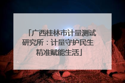 广西桂林市计量测试研究所：计量守护民生 精准赋能生活