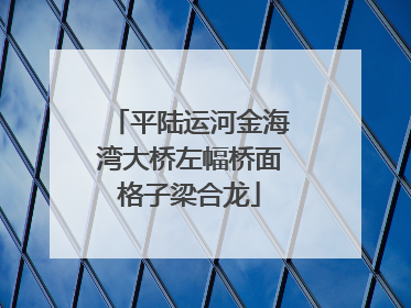 平陆运河金海湾大桥左幅桥面格子梁合龙