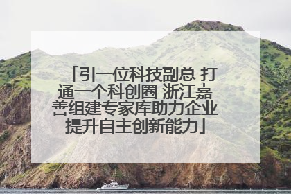 引一位科技副总 打通一个科创圈 浙江嘉善组建专家库助力企业提升自主创新能力