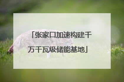张家口加速构建千万千瓦级储能基地