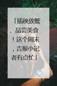 插秧放蟹、品尝美食！这个周末，吉报小记者有点忙
