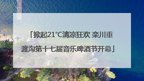 掀起21℃清凉狂欢 栾川重渡沟第十七届音乐啤酒节开幕