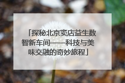 探秘北京窦店益生数智新车间——科技与美味交融的奇妙旅程