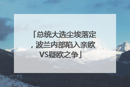 总统大选尘埃落定，波兰内部陷入亲欧VS疑欧之争