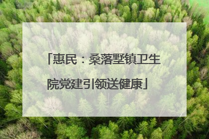 惠民：桑落墅镇卫生院党建引领送健康