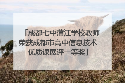 成都七中蒲江学校教师荣获成都市高中信息技术优质课展评一等奖