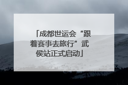 成都世运会“跟着赛事去旅行”武侯站正式启动