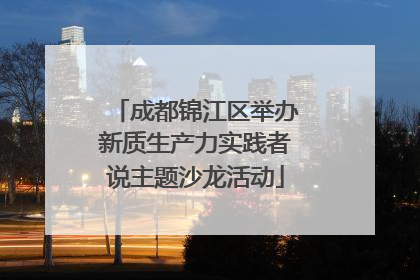 成都锦江区举办新质生产力实践者说主题沙龙活动
