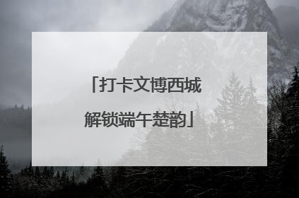 打卡文博西城 解锁端午楚韵