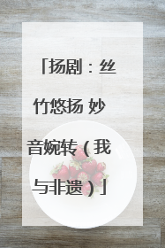 扬剧：丝竹悠扬 妙音婉转（我与非遗）