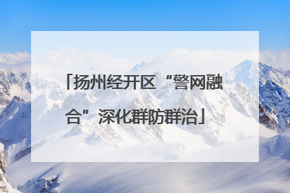 扬州经开区“警网融合”深化群防群治
