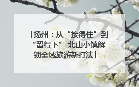 扬州：从“接得住”到“留得下” 北山小镇解锁全域旅游新打法
