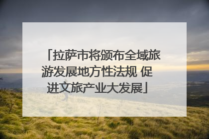 拉萨市将颁布全域旅游发展地方性法规 促进文旅产业大发展