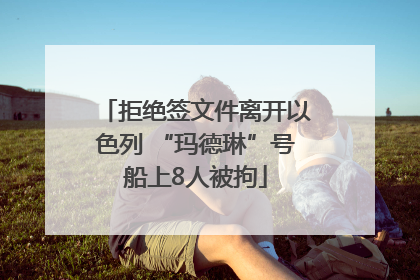 拒绝签文件离开以色列 “玛德琳”号船上8人被拘