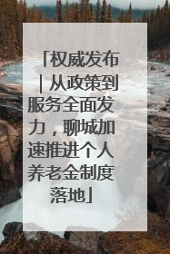 权威发布｜从政策到服务全面发力，聊城加速推进个人养老金制度落地