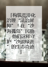 构筑荒漠化治理“法治屏障”！在“沙海孤岛”民勤，他们这样守护“沙退绿进”的生态奇迹