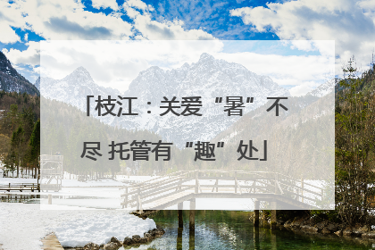 枝江：关爱“暑”不尽 托管有“趣”处