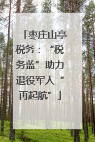 枣庄山亭税务：“税务蓝”助力退役军人“再起航”