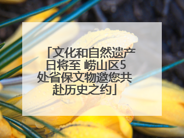 文化和自然遗产日将至 崂山区5处省保文物邀您共赴历史之约