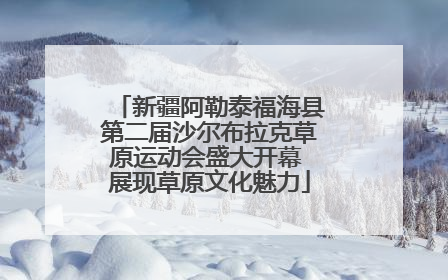 新疆阿勒泰福海县第二届沙尔布拉克草原运动会盛大开幕 展现草原文化魅力