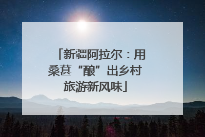 新疆阿拉尔：用桑葚“酿”出乡村旅游新风味